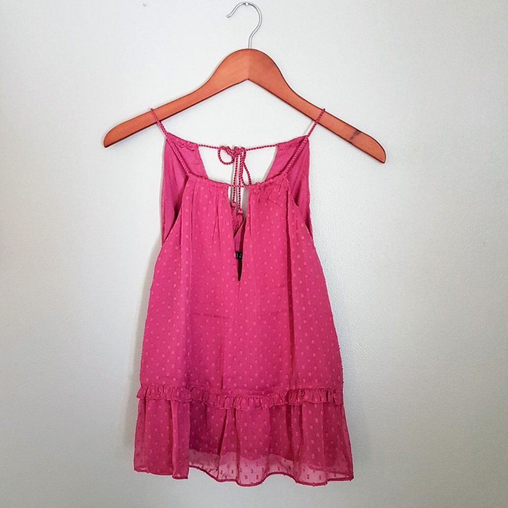 NWT Abercrombie Chiffon Sleeveless peplum top S - Picture 1 of 9